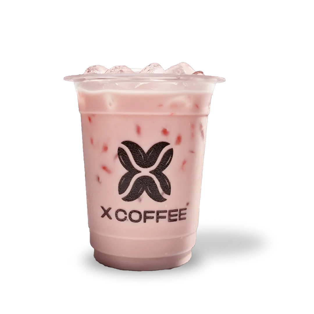 Strawberry Ice Latte - xcoffee cianjur