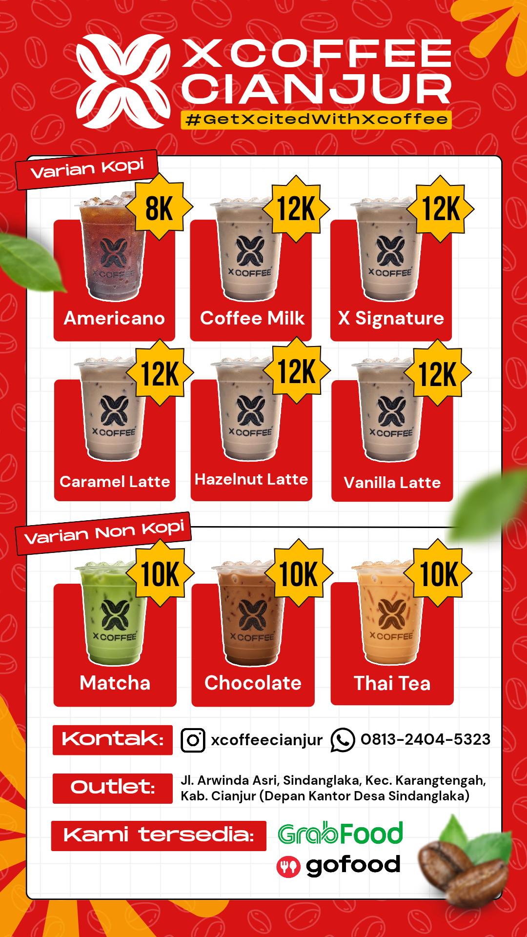 Pricelist X Coffee Mobile